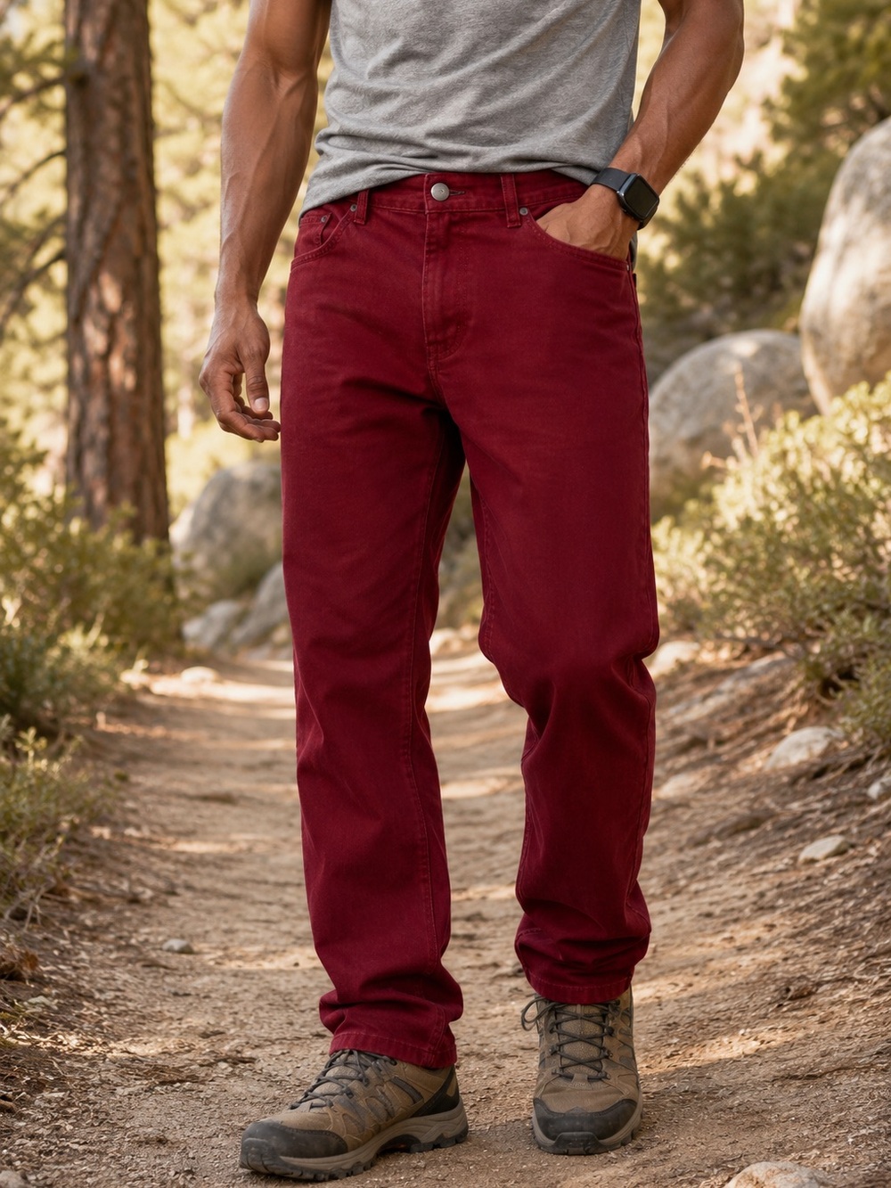 Rainforest Men’s Rust Cotton Pants Size 36 (EU 48) 100% Cotton